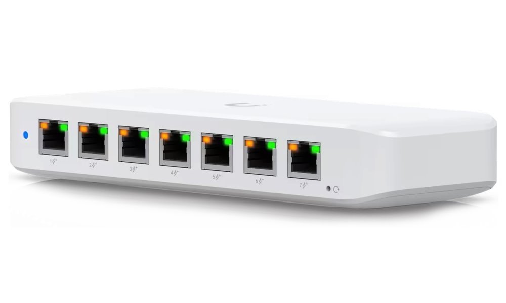 Ubiquiti UniFi Switch Ultra 60W - 8x GbE, 1x PoE++ In, 7x PoE+ Out (PoE budget 52W) USW-Ultra-60W