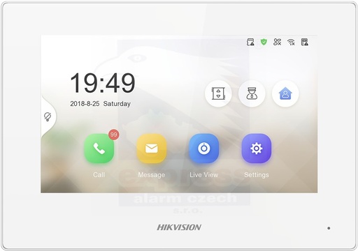 [DS-KH6320-WTE1-W(O-STD)] IP videotelefon 7", LAN, WiFi, bílý